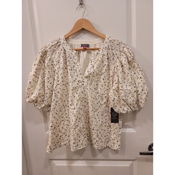 Vince Camuto Raglan Puff Sleeve Blouse - Picture 1 of 7